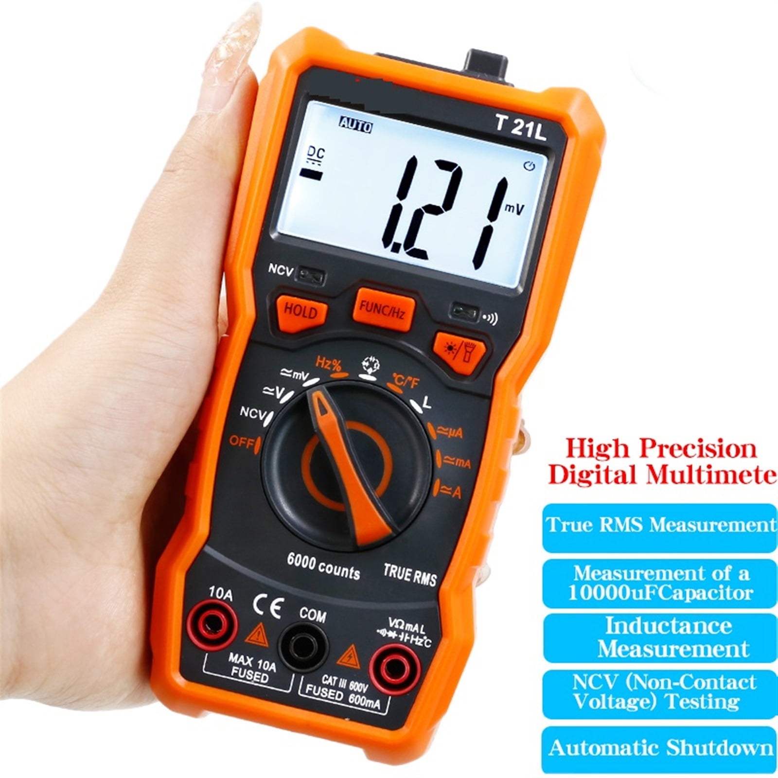 T21L Multifunctional Digital LCR Multimeter Smart Burn-Proof High-Precision Multimeter for Inductance, Capacitance, and Fre ,Versatile Measurement