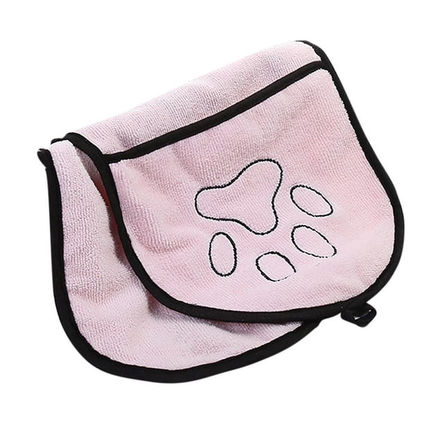 Yhmxh Paños de algodón para secar perros, toallas de microfibra superabsorbentes para el baño de perros y gatos, guantes de limpieza de gamuza para cachorros, toallas de mano lavables a máquina.