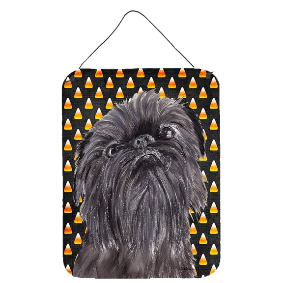 Carolines Treasures SC9531DS1216 Brussels Griffon  Candy Corn Halloween Wall or Door Hanging Prints 12WX16H multicolor