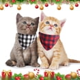 thumbnail image 4 of Bufanda extraíble, collar de bufanda para mascotas para gatitos, conjunto de bufanda triangular con cuello de gato con lazo, 4 of 5