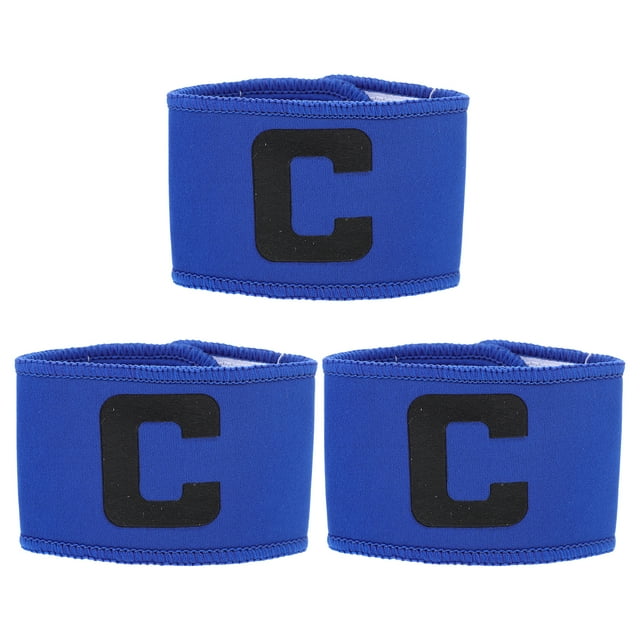 Shisuyan Elastic Captain Arm Bands Captain Bands Blue 3Pcs 2.8x12.6in
