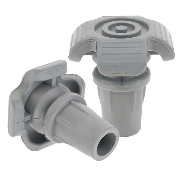 2pcs Gray Rubber Replacement Cane Crutches