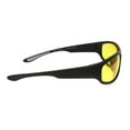 thumbnail image 3 of Foster Grant Men's Wrap Sport Sunglasses Black Yellow, 3 of 6