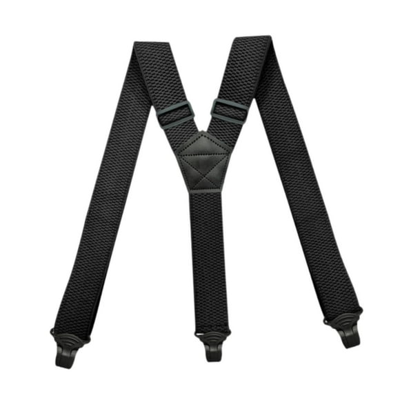 tirantes para hombre,Tirantes para pantalones de mujer y hombre de alta resistencia,Tirantes ajustables con correas elásticas en forma de Y,Trabillas para cinturón para mujer,para negro