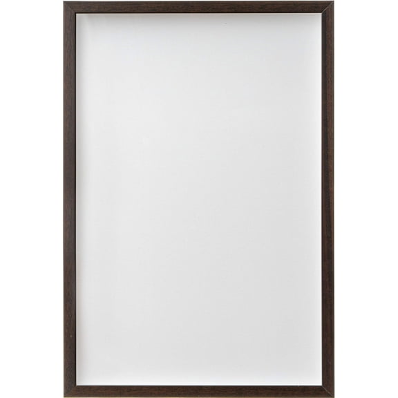 24x44 Shadow Box Brown Walnut Finish Solid Wood Display Frame | 0.875 Inch Moulding Width | 0.875