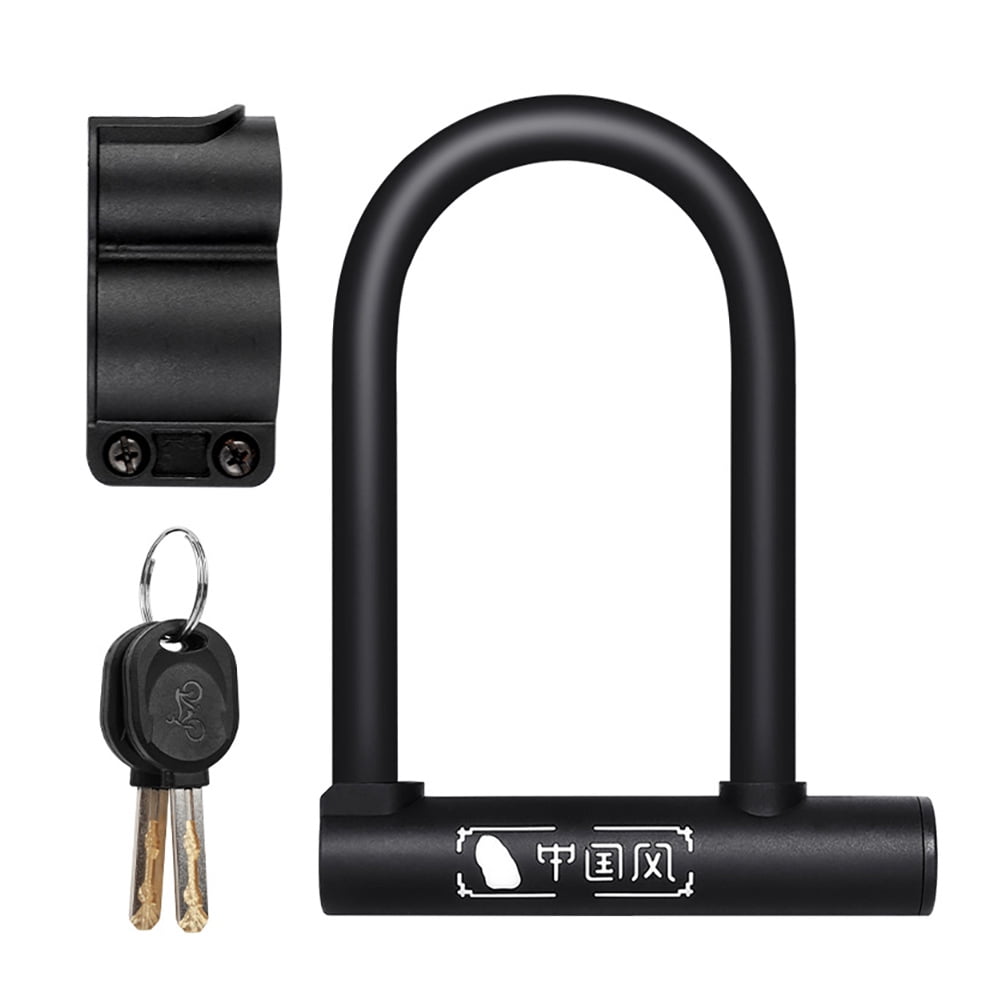 Set of 3 Motorcycle Bike U-lock U Shaped Bike Lock 18X13X2.6CM Black