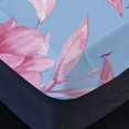 thumbnail image 4 of Flower Fitted Sheet Set with Pillowcase 3D Rose Printed Bedding Set Home Bedroom Decor,Full(54"x75"), 4 of 5