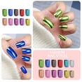 thumbnail image 6 of JZROCKER 288Pcs Square Press On Nails Stick on Nails With Holographically Metallic Gloss Acrylic Manicure Nails Art For Parties, 6 of 21