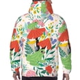 thumbnail image 7 of Pofeuu Mushroom and Frogs Print Mens Casual Hooded Collar Drawstring Hoodies Pullover Sweatshirts Casual Long Sleeve Shirts-XX-Large, 7 of 7