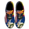 thumbnail image 2 of Arizona Stte Cactus Wren Bird and Saguaro Cactus Shoes Sneakers Black Size 6, 2 of 7