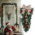 thumbnail image 3 of Upside Down Hanging Christmas Wreath 20 Inch, Traditional Reversible Santa Sack Decor with Artificial Pine and Red Berry, Unique Front Door Decorations for Outdoor and Indoor Xmas Party Festivities, 3 of 7