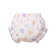 thumbnail image 6 of Haitryli 4 Pcs Baby Girls Cotton Bloomers Printed Briefs Diaper Cover Bowknot Ruffled Underwear Purple Red Orange 100, 6 of 7