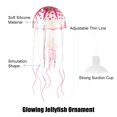 thumbnail image 3 of Unique Bargains Aquarium Jellyfish Glow Decor Fish Tank Fluorescent Jellyfish Ornaments Pink 3.2"x7.5" with Suction Cup, 3 of 6