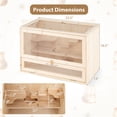 thumbnail image 4 of Fir Wood Hamster Cage with Flip Roof Multi Ladder Activity Areas for Guinea Pigs Hedgehogs Natural Small Animal Habitat, 4 of 10