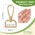 thumbnail image 2 of Uxcell Swivel Snap Hooks, Metal D Ring KeyChain Lanyard Clip Hook for DIY Crafts and Purse Making Light Gold 3/4 Inch, 2 of 7