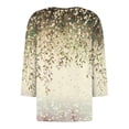 thumbnail image 5 of Womens 3/4 Length Sleeve Tops Casual Henley Summer Shirts Loose Fit Three Quarter Length Sleeve Blouses, 5 of 5