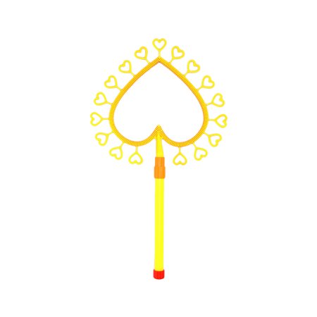 Bubble Stick Love Hearts Bubble Wands Bubble Maker Party Favor Birthday Gift for Kids (Yellow)