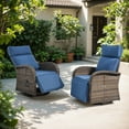 thumbnail image 3 of Opohoro 59" Outdoor Swivel Chaise Lounge Set of 2 with Adjustable Backrest, Water-Resistant Outdoor Chaise Lounges for Poolside or Backyard, 3 of 11