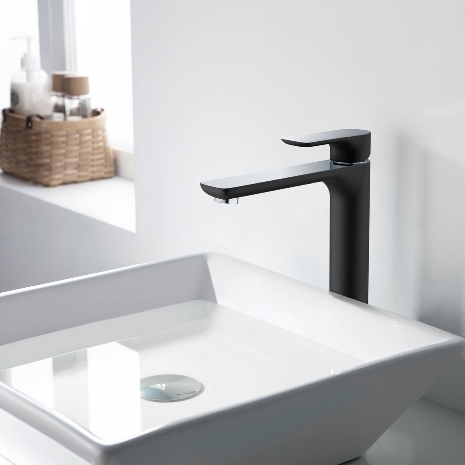 Kibi Tender-T Single Handle Bathroom Vessel Sink Faucet with Pop Up Drain