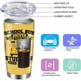 thumbnail image 5 of School Bus Driver Gifts Tumbler Cup with Lid and Straw School Bus Driver Appreciation Birthday Gifts 20 oz Double Wall Vacuum Insulated Stainless Steel Travel Coffee Tumbler Mug, 5 of 6