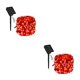thumbnail image 4 of sweethay solares 10/20M Alambre impermeable LED Fiesta al aire libre Patio Decoración Rojo 10m 2Conjunto, 4 of 6