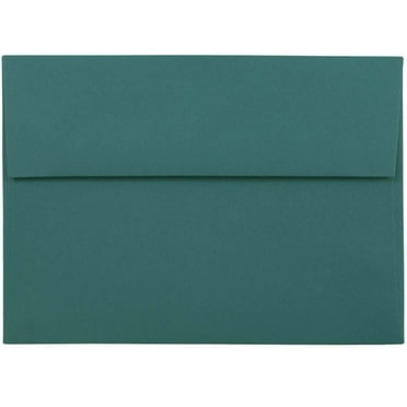 JAM Paper A7 Envelopes, 5 1/4 x 7 1/4, Teal, 50/Pack