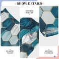 thumbnail image 6 of FORMRS Kids Pajama Pants with Pockets Size 13-14Y Boys Lounge Sleep Bottoms, Dark Blue Hexagon Patterns, 6 of 8