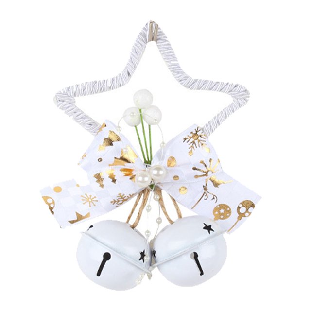 Wosthever Campana de Navidad Árbol Chimenea Ventana Colgante de pared Decoración colgante de Navidad Atmósferas temáticas Fotografía Prop Elaboración Kits de decoración para fiestas Blanco Wosthever HA069988-02B