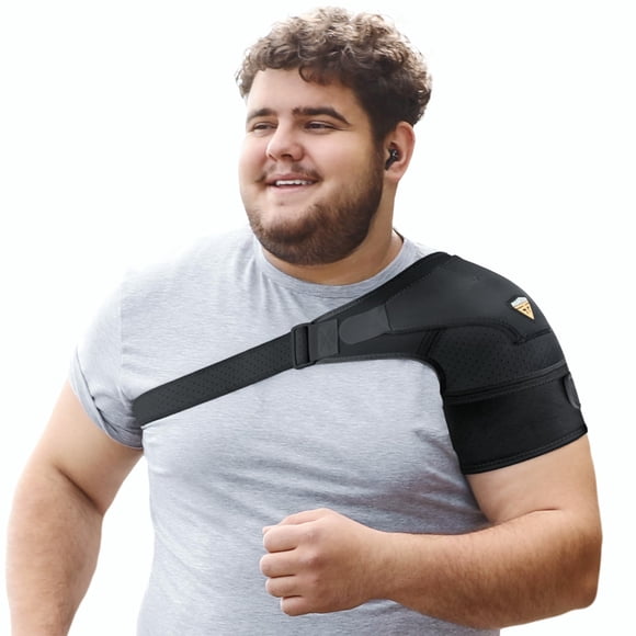 Hombrera FIGHTECH para manguito rotador roto, color negro, XXL