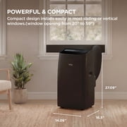 TCL 8,000 BTU Smart Portable Air Conditioner (Black) - 3-in-1 Cooling, Fan & Dehumidifier, Auto Swing, Matter-Enabled, Quiet Operation, Sleep & Auto Modes, Compact Window Fit 20”-59” - W8P95-B5