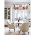 thumbnail image 2 of Christmas Valances for Windows, Winter Xmas Cats Trees Gifts Flowers Grey Wood Grain Light Filtering Window Treatment Valances, Rod Pocket Small Curtains for Kitchen/Bathroom, 54"x18", 2 of 9