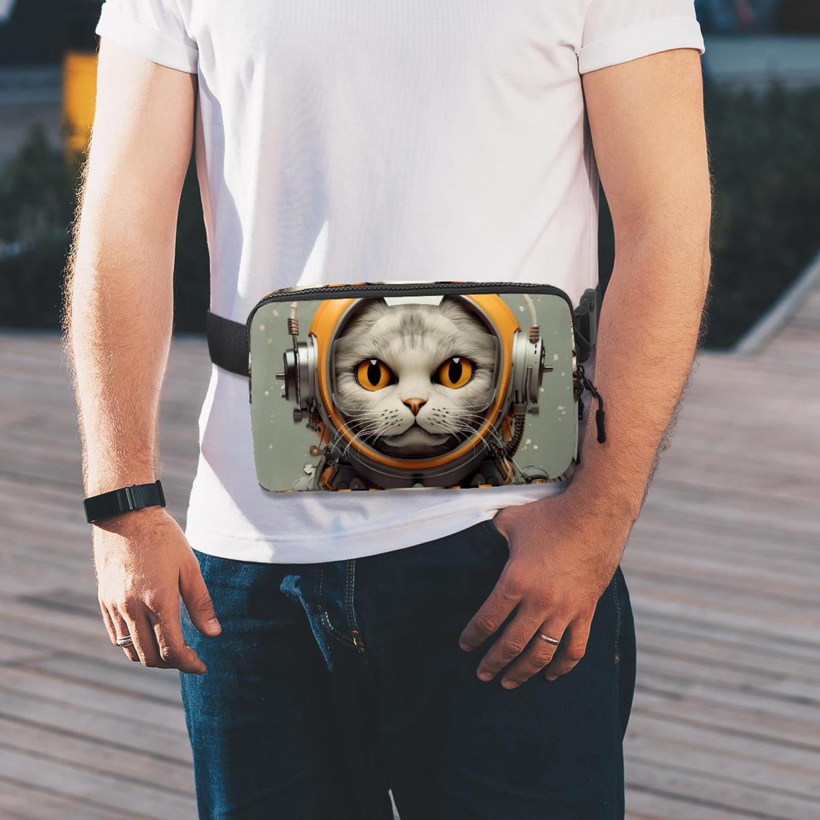 Cats Lightweight Adjustable Crossbody Bag with Extension Strap - Unisex Fanny Pack, Money Belt, Waist Bag