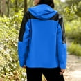 thumbnail image 5 of adviicd Coats for Women Womens Lightweight Hooded Waterproof Active Outdoor Anorak Jacket (Blue,XXL), 5 of 6