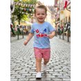 thumbnail image 6 of BemeyourBBs Toddler Baby Boy 4th of July Outfit Patriot Fourth of July Independent Day Summer Clothes American Flag in Truck Short Sleeve T-Shirts and Plaid Shorts Toddler Boys 2 Piece Summer Outfit, 6 of 9