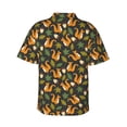 thumbnail image 3 of Balery Forest Squirrel Print Men's Hawaiian Shirts Short Sleeve Beach Shirt Relaxed Fit Vacation Button Down Shirts-3X-Large, 3 of 9