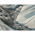 thumbnail image 4 of Ambesonne Landscape Quilted Bedspread Set 3 Pcs, Expressive Waterfall Art, Queen Size, Blue Grey Pale Sepia, 4 of 5