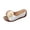 #White, variant on Xdegoge Sandals for Women Summer Wedge Slides Open Toe Flower Decor Contrast Stitching Platform Mules Casual Beach Walking Shoes Lightweight Non Slip Sole Ladies Footwear