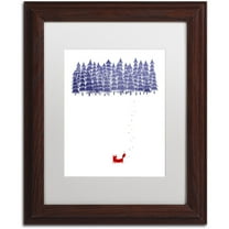 Trademark Fine Art 'Alone In The Forest' Canvas Art by Robert Farkas, White Matte, Wood Frame