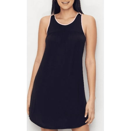 KATE SPADE NEW YORK Black Satin Bow Modal Sleeveless Chemise, US X-Large, NWOT