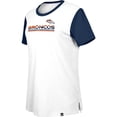 thumbnail image 2 of Women's New Era  White/Navy Denver Broncos Third Down Colorblock T-Shirt, 2 of 3