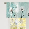 thumbnail image 4 of Teal Daisy Curtain Valance for Window Treatments Farmhouse Flower Floral Rod Pocket Kitchen Treatment Country Vintage Turquoise Window Drapes for Bathroom Bedroom Living Room (54x18 Inch), 4 of 5