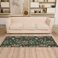 thumbnail image 2 of Yayeee Runner Rug for Bedroom 2'x6' Machine Washable Hallway Non Slip Mat, Green Christmas Holly, 2 of 8