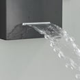 thumbnail image 4 of CES Wall Mounted Stainless Steel Shower Panel Tower System Black LED Rainfall Waterfall Shower Head + Handheld Sprayer + Rain Massage Body Jets + Tub Spout, 4 of 11