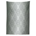 thumbnail image 3 of Ambesonne Grey Tablecloth Rectangular Table Cover, Monochrome Victorian, 52"x70", Grey Pale Grey, 3 of 4