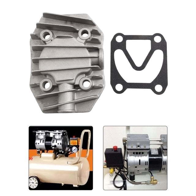 Air Compressor Cylinder Head Aluminum Fittings Cooling Cover Pneumatic Driving