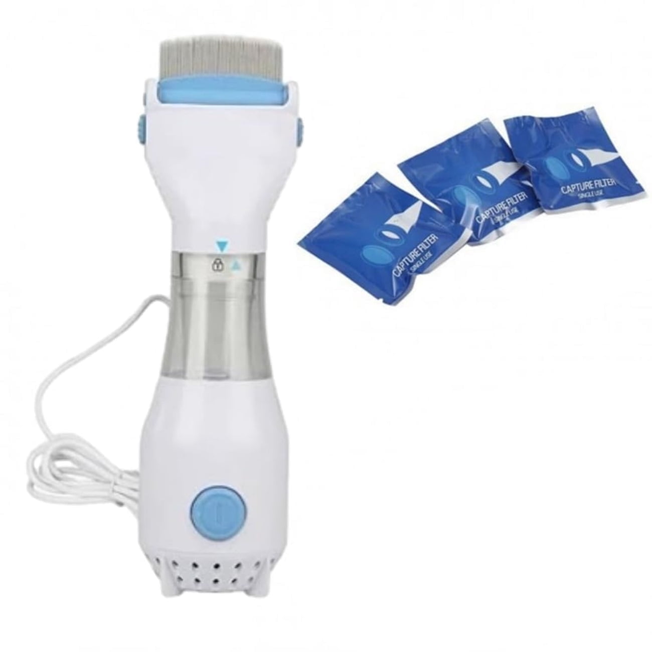 Electric Lice Comb Vacuum, Lice and Eggs Remover Machine, Lice Treatment Comb with 3 Filters