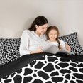 thumbnail image 4 of Castle Fairy Teens Minimalist Giraffe Pattern 7-Piece Twin Bedding,Animal Print Bedding Comforter Set,Black White,Black Reversible, 4 of 7