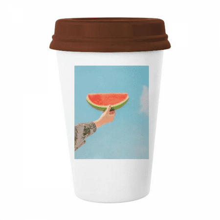

Blue Sky Watermelon Science Nature Scenery Mug Coffee Drinking Glass Pottery Cerac Cup Lid