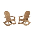 thumbnail image 4 of WestinTrends Tuscany HIPS Outdoor Rocking Adirondack Chair (Set of 2), Teak, 4 of 5