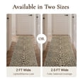 thumbnail image 4 of KUETH 2.5x10 Leopard Runner Rug Machine Washable, Kitchen Runner Rug for Floor and Hallway, Non Slip Flat Pile Area Rug with Rubber Backing for Entryway Bathroom Bedroom Laundry, 4 of 9